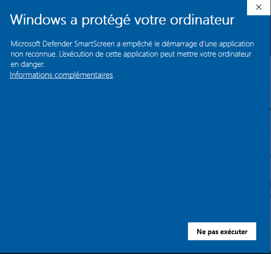 Alerte Windows a protégé votre ordinateur