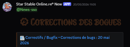Corrections des bogues