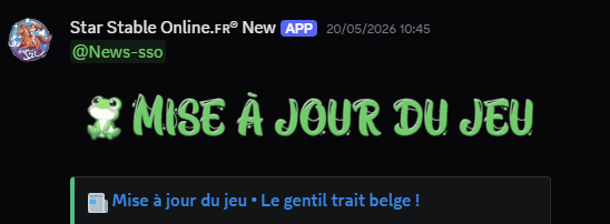 Mise à jour du jeu